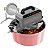 Kit Panela Elétrica Automática de Brigadeiro 10 Litros Rosa Saro + Suporte Vira Panela - Imagem 1