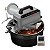 Kit Panela Elétrica Automática de Brigadeiro 10 Litros Preta Saro + Suporte Vira Panela + Timer - Imagem 1