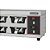 Conservador de Proteínas MCP 6 Cubas Encosto Inox 1500W Metalcubas - Imagem 3