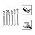 Kit Chave Combinada Catraca Cabeça Articulada 10 A 15mm CRV - Imagem 1