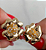 Brinco flor zircônia dourado - Imagem 1