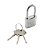 Cadeado Tetra Chave Cromado 38mm Com 3 Chaves - Imagem 5