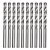 Kit Jogo 10 Brocas Aço Rápido 2,5 Mm Polida P/ Metal - Imagem 1