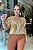 BLUSA ESTAMPADA DECOTE QUADRADO- mostarda - Imagem 1