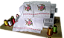 Jogo Kit de Toalhas Bordadas de Banho, Rosto e Lavabo Ramalhetes de Rosas, 3 peças. - Imagem 2