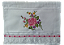 Jogo kit toalhas Bordada, De Mão, Lavabo. Contém 3 peças com lindas Rosas e Barra emTira Bordada. 30 x 45 cm - Imagem 2