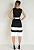 Vestido Preto e Branco com Faixa Moda Evangélica - Imagem 3