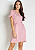 Vestido Poá Rosê com Babado e Faixa - Imagem 1
