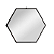 Espelho Hexagonal Com Corrente Preto - Imagem 1