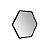 Espelho Hexagonal Com Corrente Preto - Imagem 2