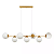 Pendente Retangular 120cm Aluminio e Vidro Dourado Champanhe GSG PD02 - Imagem 1