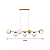 Pendente Retangular 120cm Aluminio e Vidro Dourado Champanhe GSG PD02 - Imagem 3