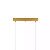 Pendente Retangular 120cm Aluminio e Vidro Dourado Champanhe GSG PD02 - Imagem 5