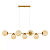 Pendente Retangular 120cm Aluminio e Vidro Dourado Champanhe GSG PD02 - Imagem 2