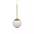 Pendente Redondo 15cm Aluminio e Vidro Dourado Champanhe GSG PD04 - Imagem 2