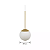 Pendente Redondo 15cm Aluminio e Vidro Dourado Champanhe GSG PD04 - Imagem 3