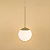 Pendente Redondo 15cm Aluminio e Vidro Dourado Champanhe GSG PD04 - Imagem 4