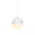 Pendente Redondo 13cm Aluminio e Vidro Branco GSG PD05 - Imagem 1
