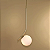 Pendente Angular 38x12cm Aluminio e Vidro Dourado GSG PD06 - Imagem 3