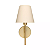 Arandela de Parede Tocheiro 30x15cm Metal e Tecido Dourado GSG AR02 - Imagem 2