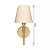 Arandela de Parede Tocheiro 30x15cm Metal e Tecido Dourado GSG AR02 - Imagem 3