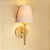 Arandela de Parede Tocheiro 30x15cm Metal e Tecido Dourado GSG AR02 - Imagem 4