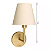 Arandela de Parede Tocheiro 20x15cm Metal e Tecido Dourado GSG AR03 - Imagem 3