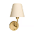 Arandela de Parede Tocheiro 20x15cm Metal e Tecido Dourado GSG AR03 - Imagem 1