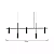 Pendente Tubo Retangular 121x3,8x43,5cm Metal Preto GSG PD13 - Imagem 2