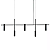 Pendente Tubo Retangular 121x3,8x43,5cm Metal Preto GSG PD13 - Imagem 1
