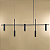 Pendente Tubo Retangular 121x3,8x43,5cm Metal Preto GSG PD13 - Imagem 3