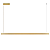 Pendente LED 18W 3000K 100cm Aluminio Dourado GSG PD16 - Imagem 1