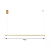 Pendente LED 24W 3000K 100x1,7cm Aluminio Dourado GSG PD17 - Imagem 2