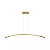 Pendente Curvo LED 24W 3000K 100cm Aluminio Dourado GSG PD18 - Imagem 1