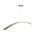 Pendente Curvo LED 24W 3000K 100cm Aluminio Dourado GSG PD18 - Imagem 2
