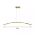 Pendente Curvo LED 24W 3000K 100cm Aluminio Dourado GSG PD18 - Imagem 4