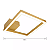 Plafon de Sobrepor Quadrado LED 30x30x8cm Aluminio Dourado GSG PL01 - Imagem 2