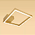 Plafon de Sobrepor Quadrado LED 30x30x8cm Aluminio Dourado GSG PL01 - Imagem 3