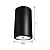 Spot de Sobrepor Tubo Dicroica 5,3x7cm Aluminio Preto GSG SP01 - Imagem 2