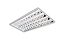 Luminária de Embutir 10 Aletas Brancas 2xT8 7x25,4x124,3cm GSG LE20 - Imagem 1