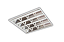 Luminária de Embutir 3 Aletas Brancas 2xT8 5,5x15x61,8cm GSG LE24 - Imagem 1
