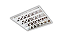 Luminária de Embutir 6 Aletas Brancas 4xT8 7x25,4x61,8cm GSG LE31 - Imagem 1