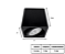 Spot de Sobrepor Quadrado para Dicroica 7,5x7x7cm Preto GSG SP03 - Imagem 3