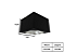 Spot de Sobrepor Quadrado para AR111 12,5x8,5cm Preto GSG SP15 - Imagem 2