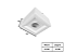 Spot de Sobrepor Quadrado para Dicroica 12x12cm Branco GSG SP19 - Imagem 2