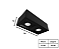 Spot de Sobrepor Duplo para Dicroica 12x24cm Preto GSG SP21 - Imagem 2