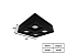 Spot de Sobrepor Quádruplo para Dicroica 24x24cm Preto GSG SP27 - Imagem 2