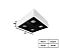 Spot de Sobrepor Quádruplo Dicroica 24x24cm Branco e Preto GSG SP29 - Imagem 2