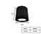 Spot de Sobrepor Redondo para Dicroica 7,5x6,5cm Preto GSG SP30 - Imagem 2