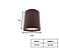 Spot de Sobrepor Redondo para Dicroica 7,5x6,5cm Marrom GSG SP32 - Imagem 2